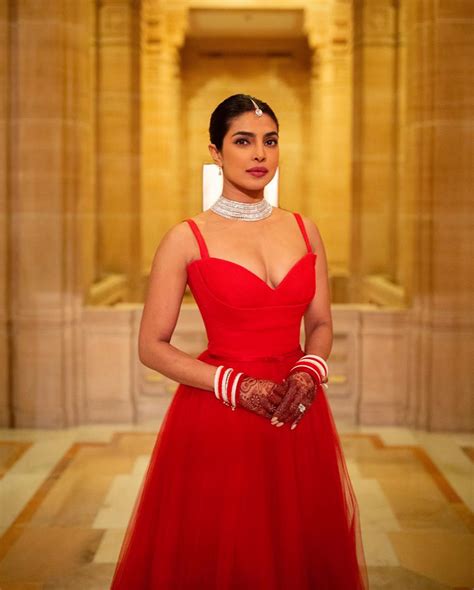 priyanka chopra red dior dress